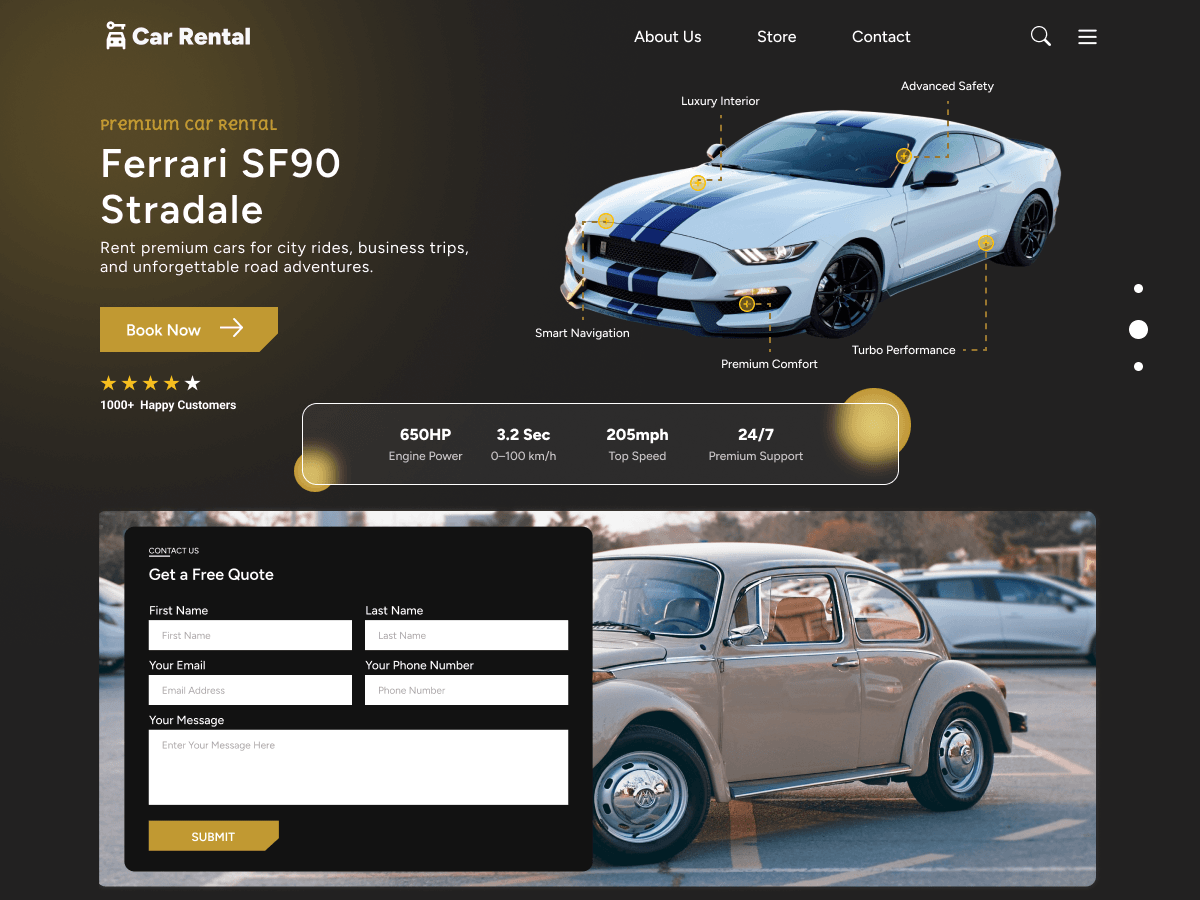 Flex Car Rental theme screenshot