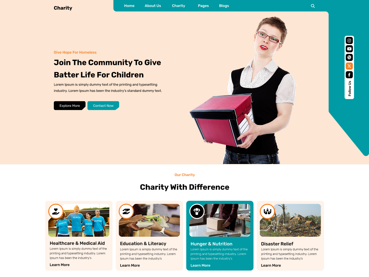 Flex Charity theme screenshot