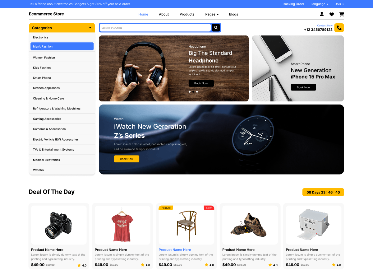 Flex Ecommerce Store theme screenshot