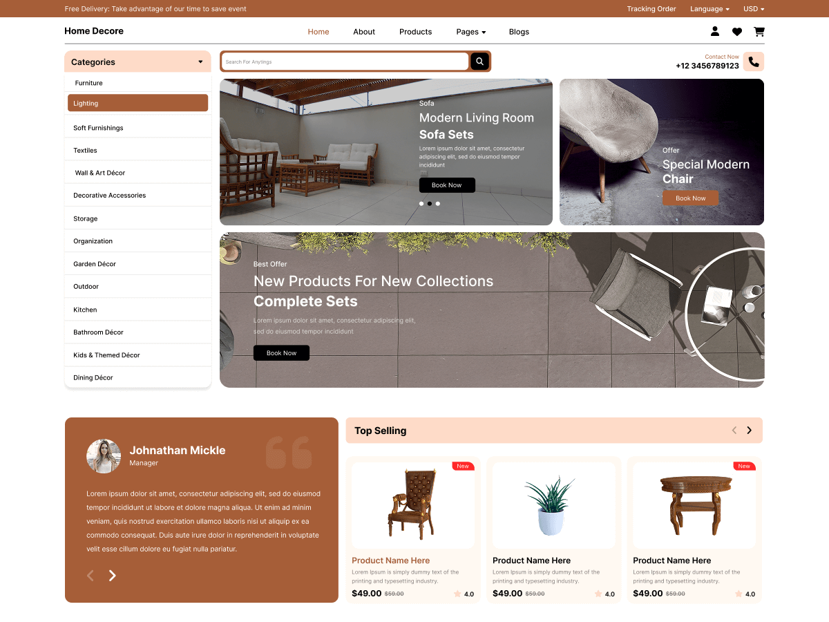 Flex Home Decor theme screenshot