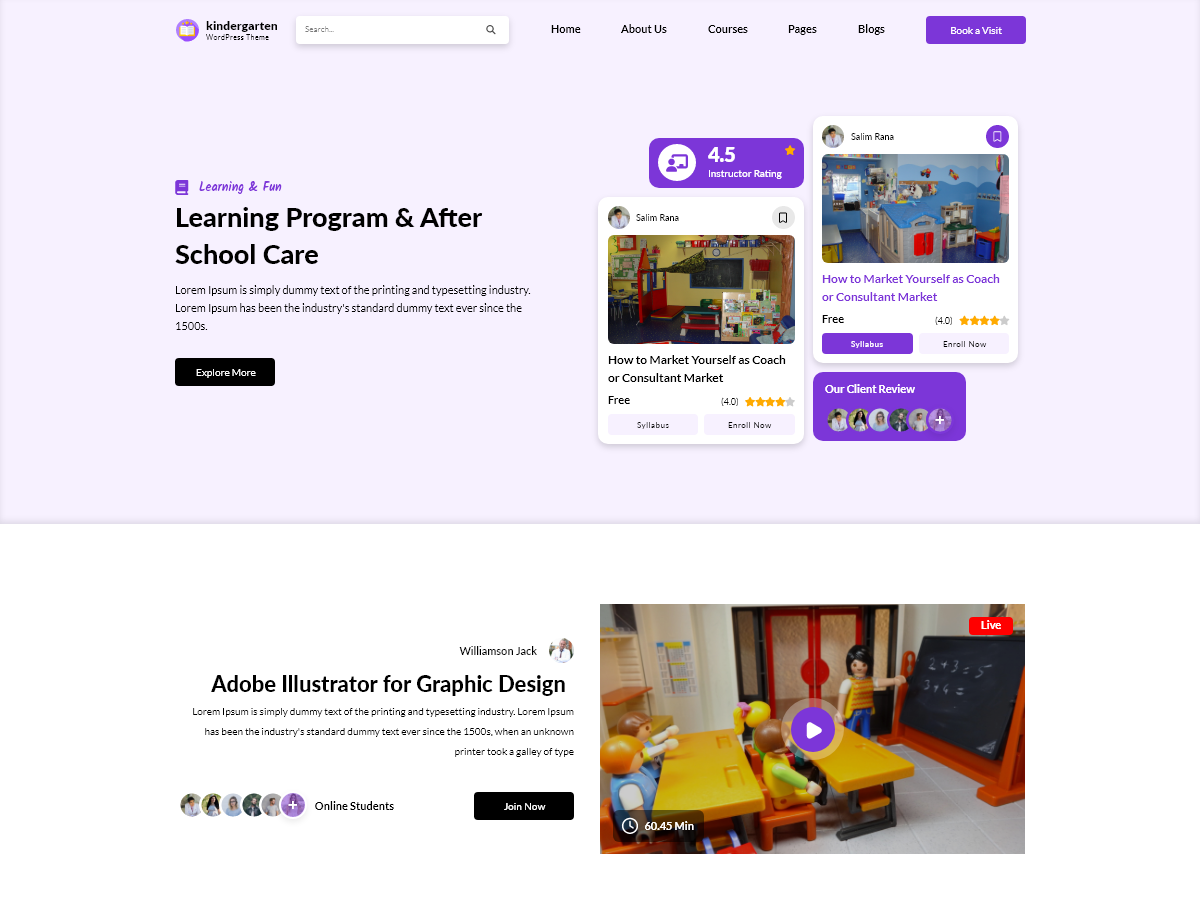 Flex Kindergarten theme screenshot