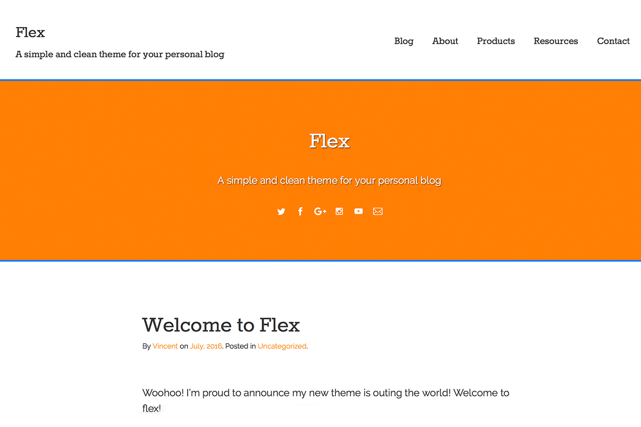 Flex-Lite theme screenshot