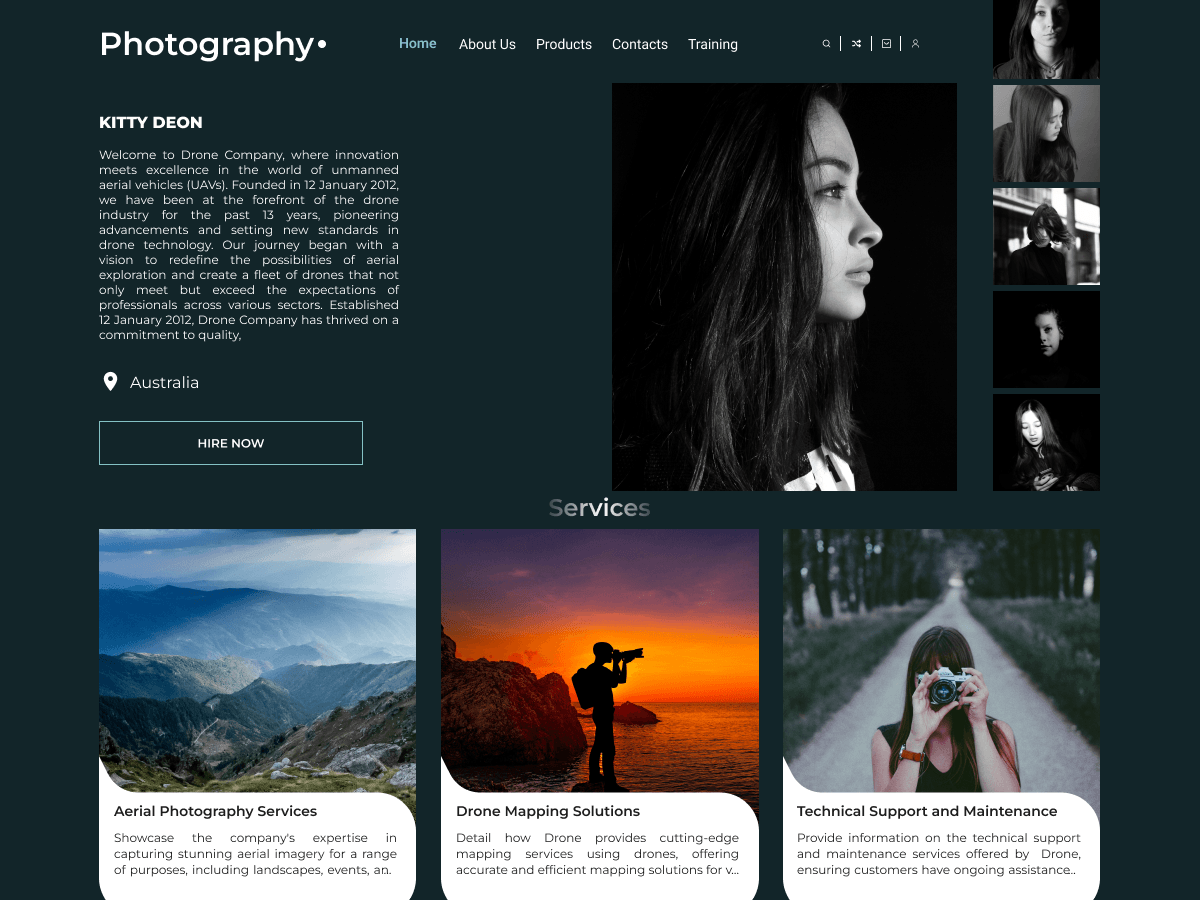 Flex Photography Shop theme screenshot