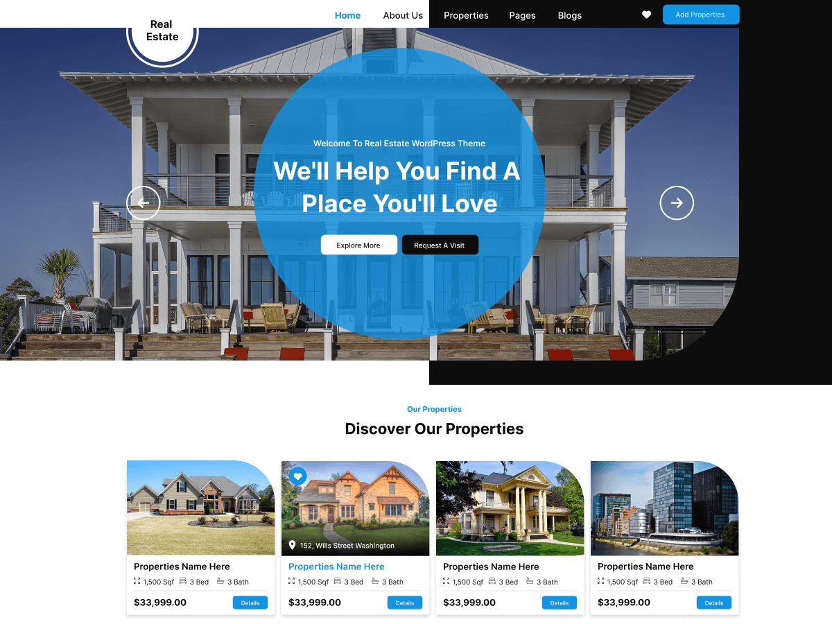 Flex Real Estate theme screenshot