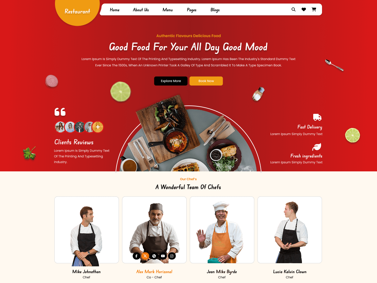 Flex Restaurant theme screenshot