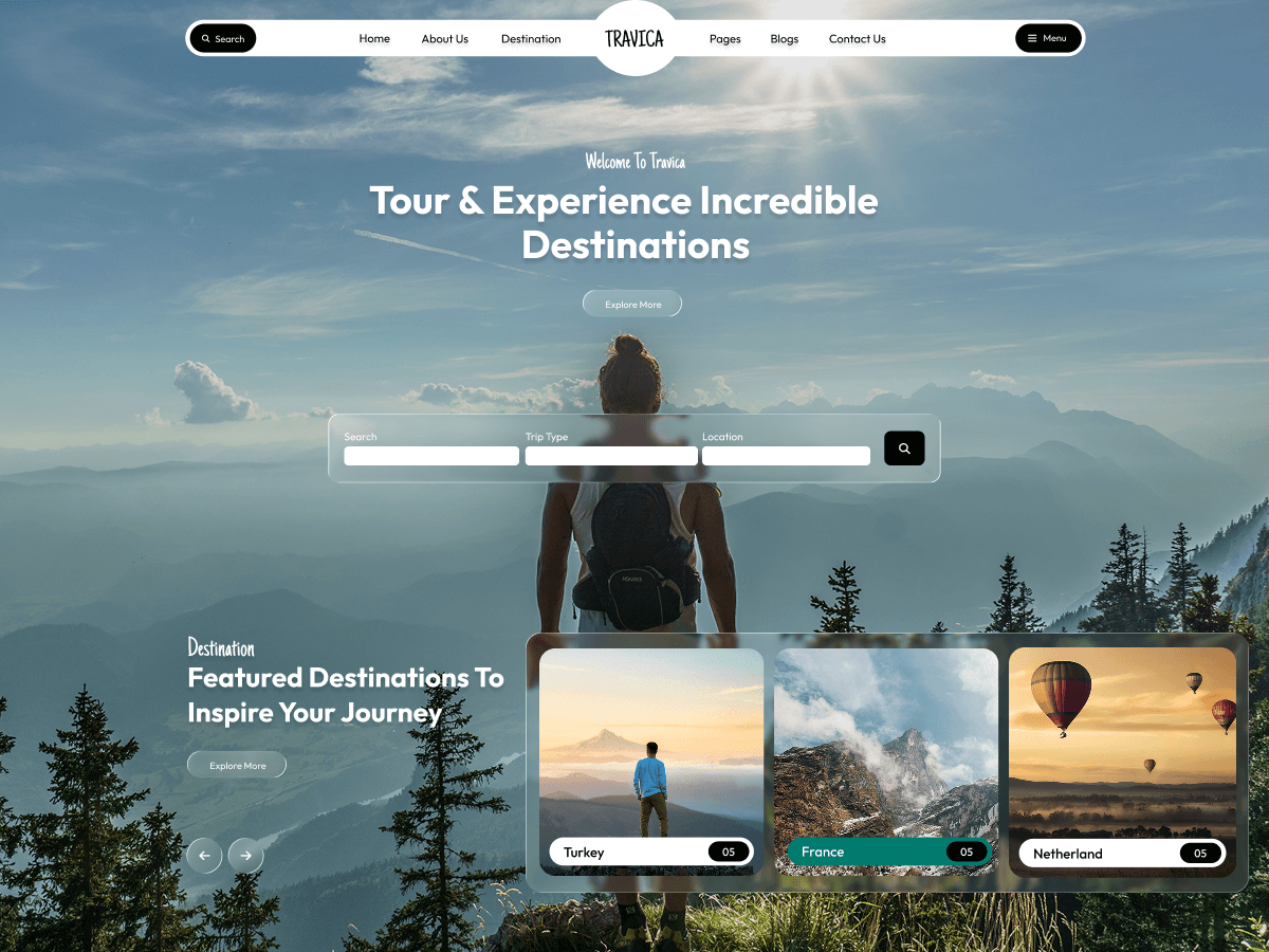 Flex Travel theme screenshot