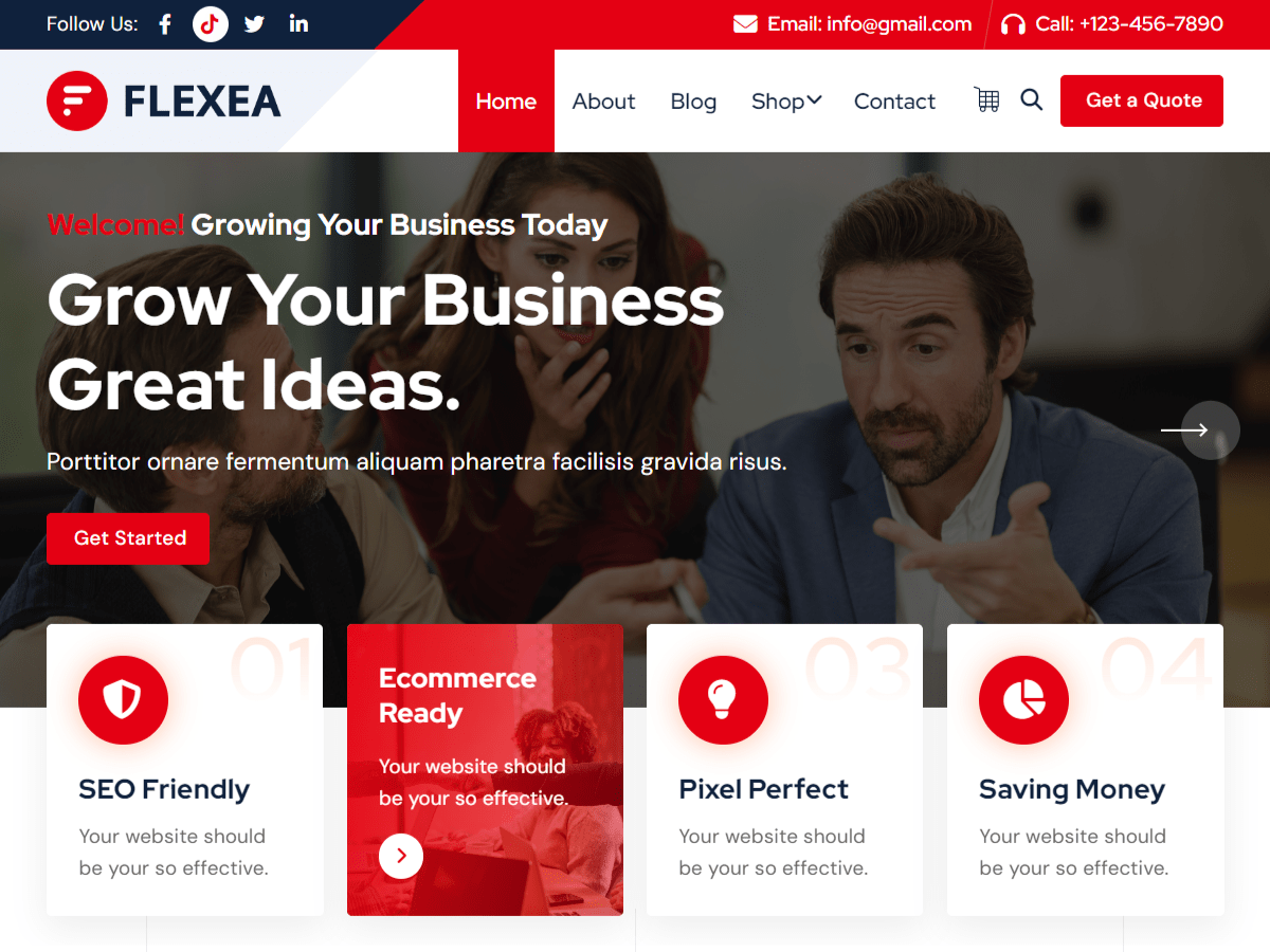 Flexea theme screenshot