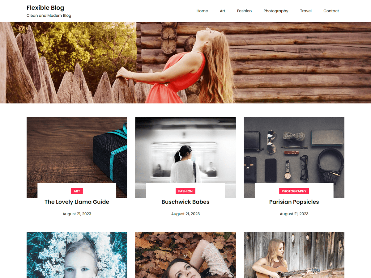 Flexible Blog theme screenshot