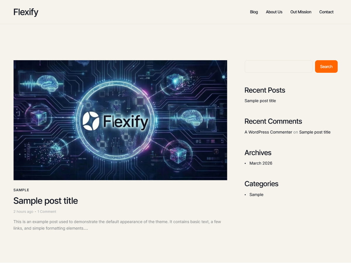 Flexify theme screenshot