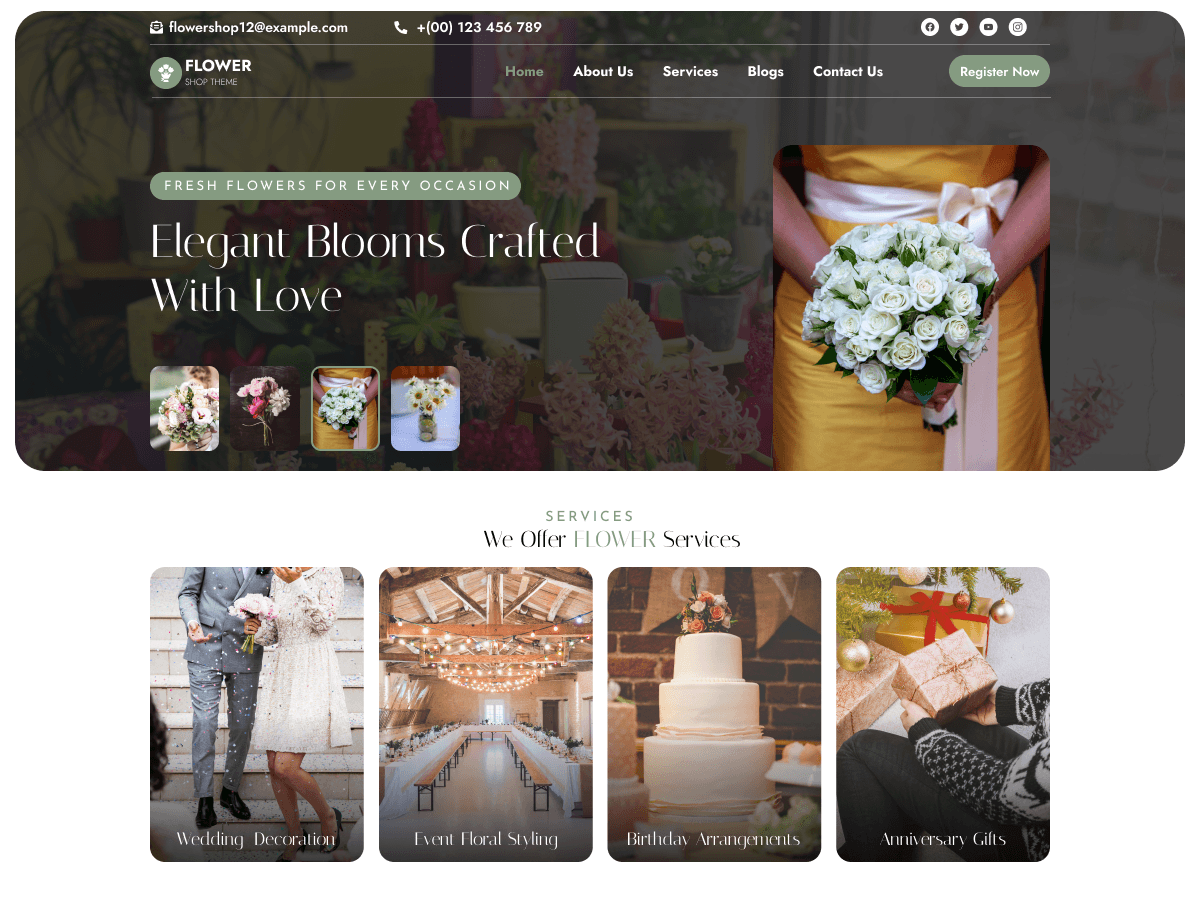 Floral Decor theme screenshot