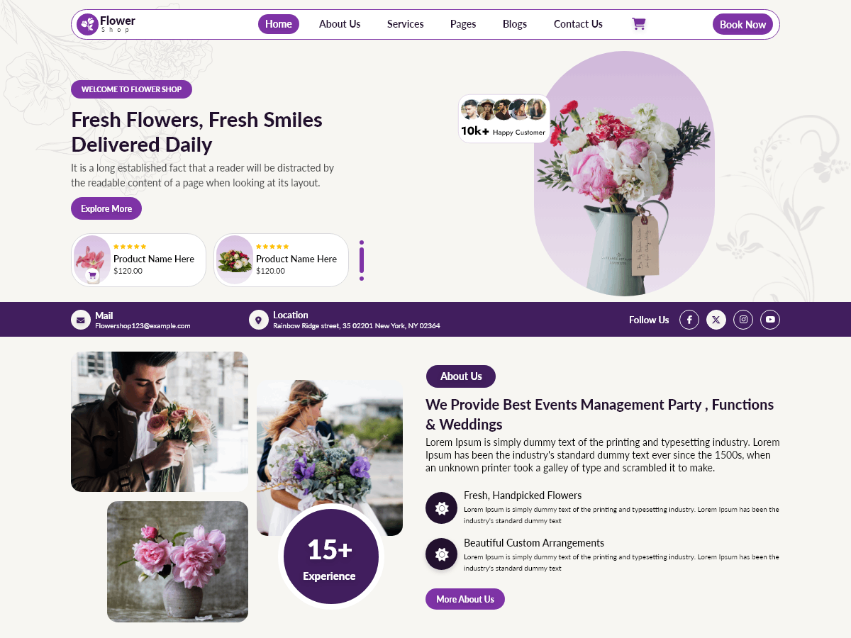 Florist Blocks theme screenshot