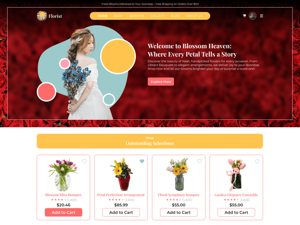Florist Elementor theme screenshot