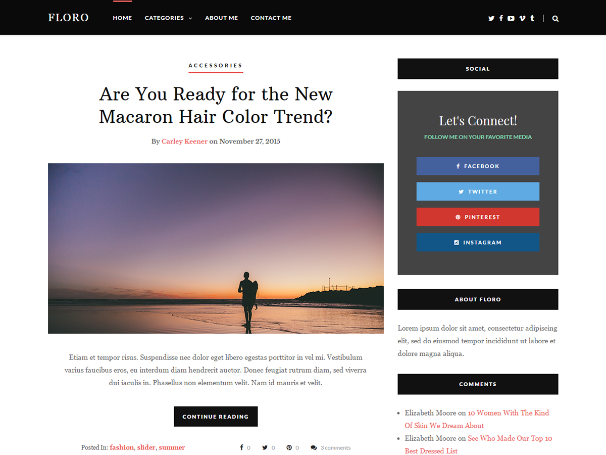 Floro theme screenshot
