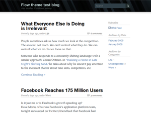 Flow theme screenshot