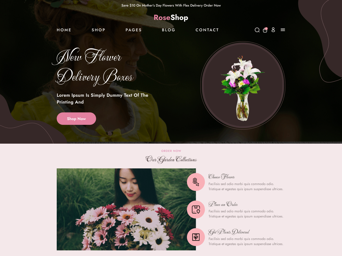 Flower Delivery Shop theme screenshot