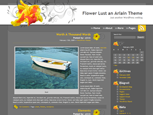 Flower Lust theme screenshot