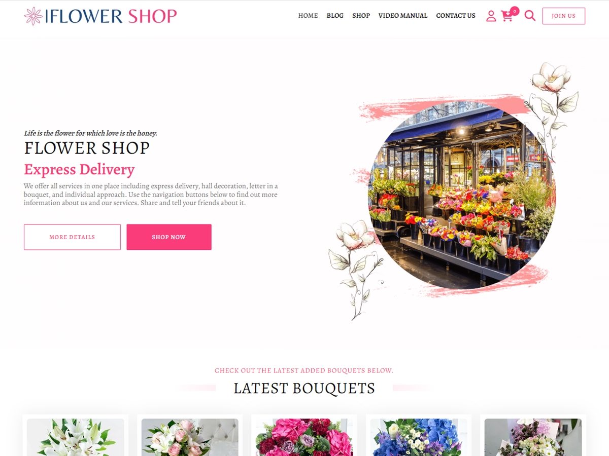 Flower Shop: Florist theme screenshot