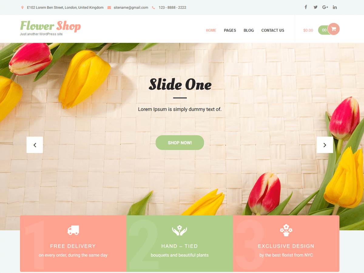 Flower Shop Lite theme screenshot