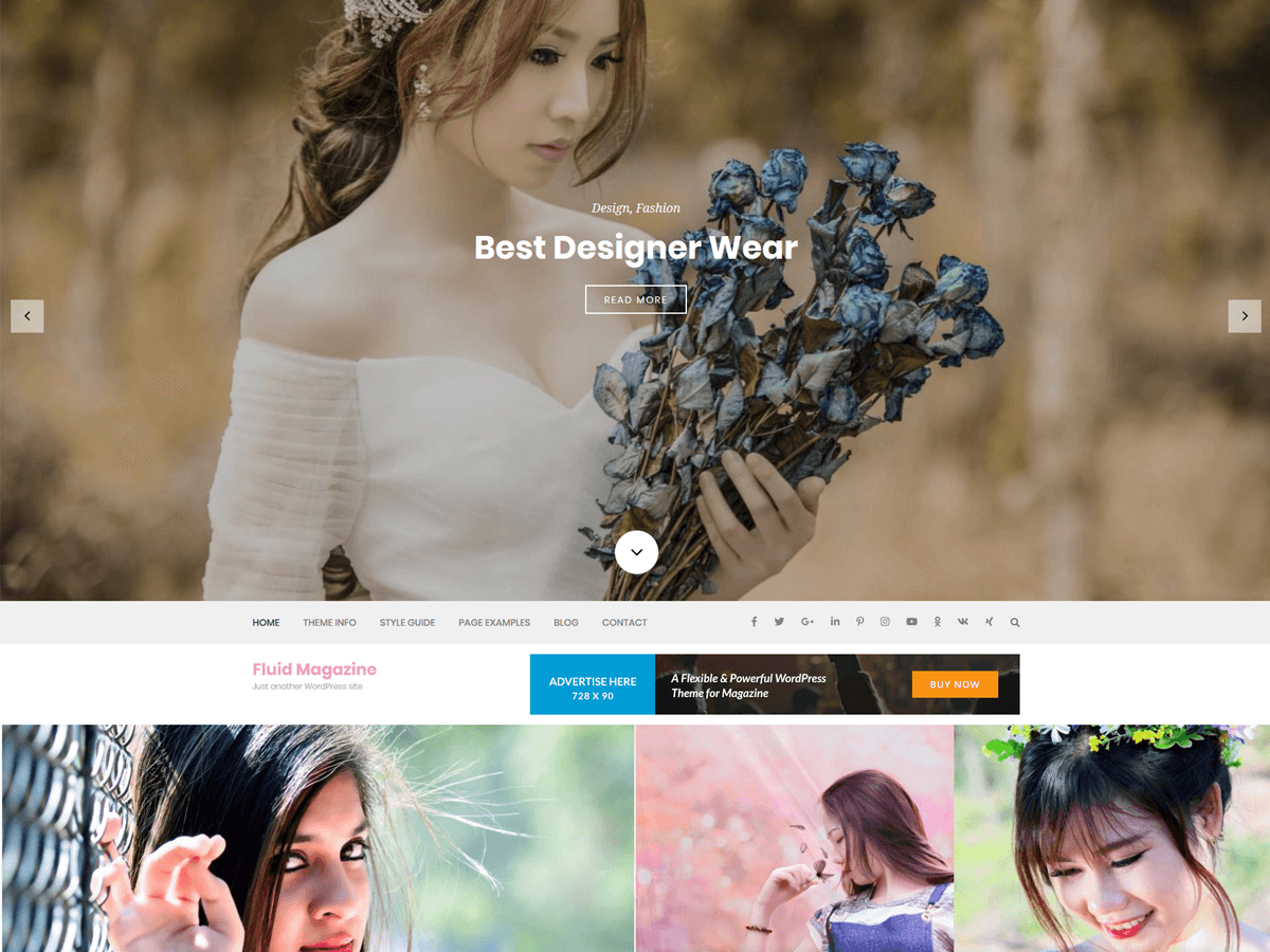 Fluid Magazine theme screenshot