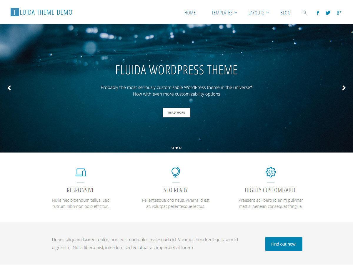 Fluida theme screenshot