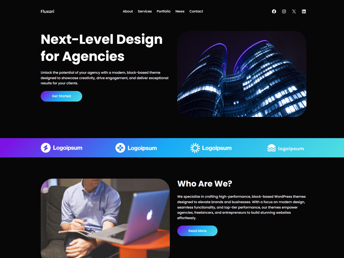 Fluxari theme screenshot
