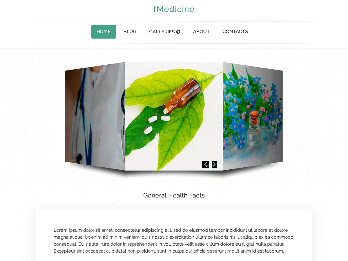 fMedicine theme screenshot