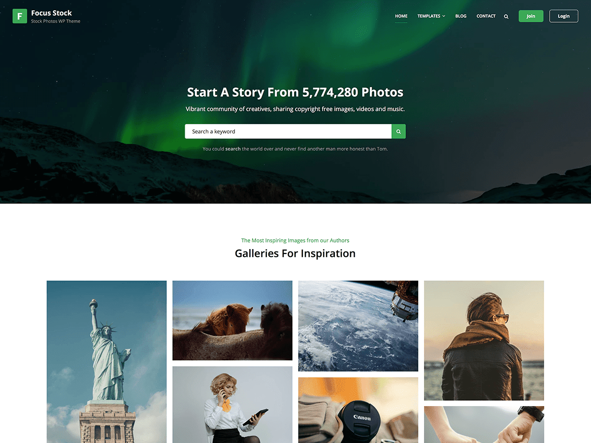 Focus Stock theme screenshot