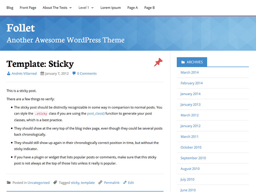 Follet theme screenshot