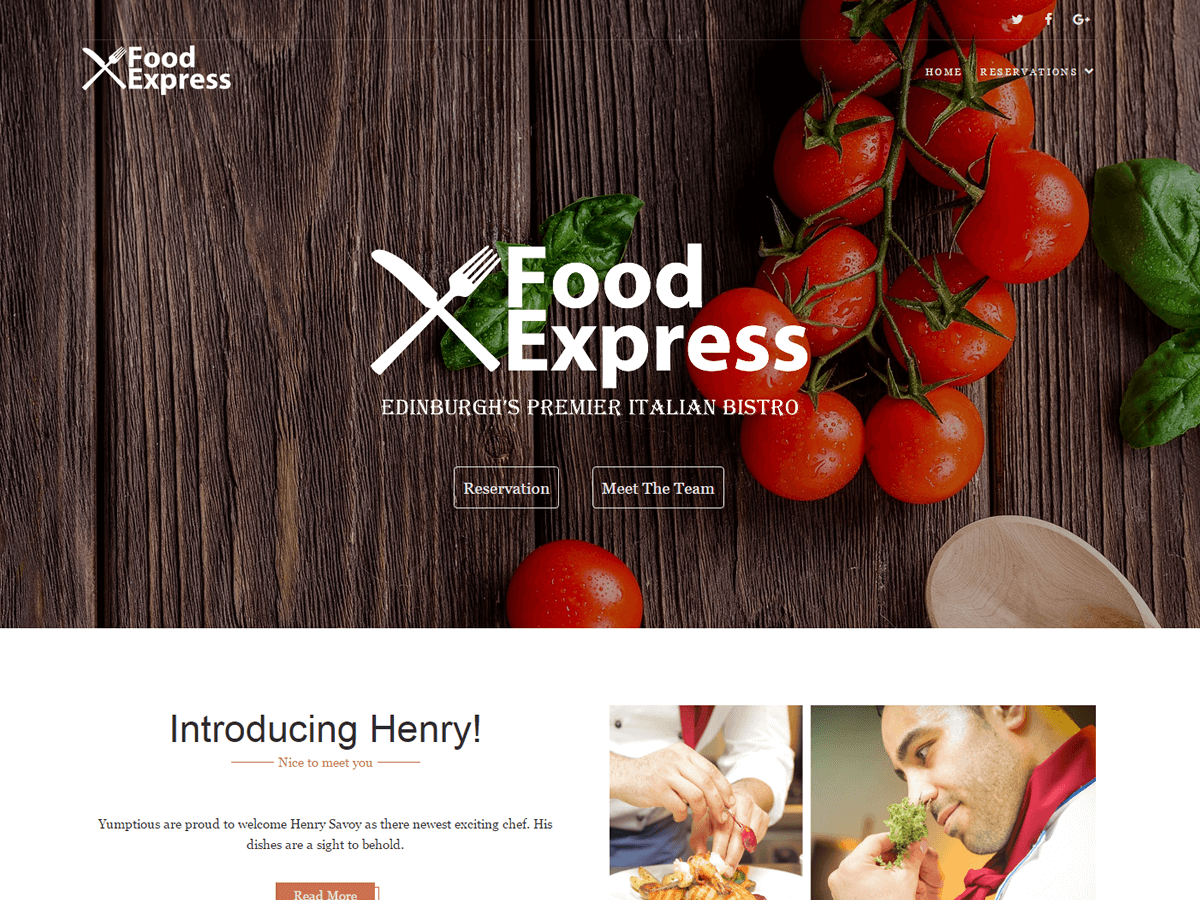 Food Express theme screenshot