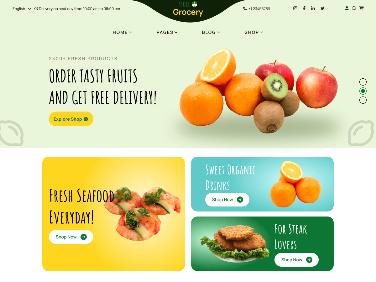 Food Grocery Hub theme screenshot
