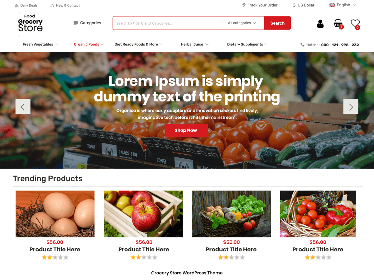 Food Grocery Store theme screenshot