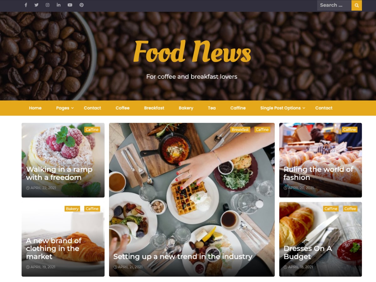 Food News theme screenshot