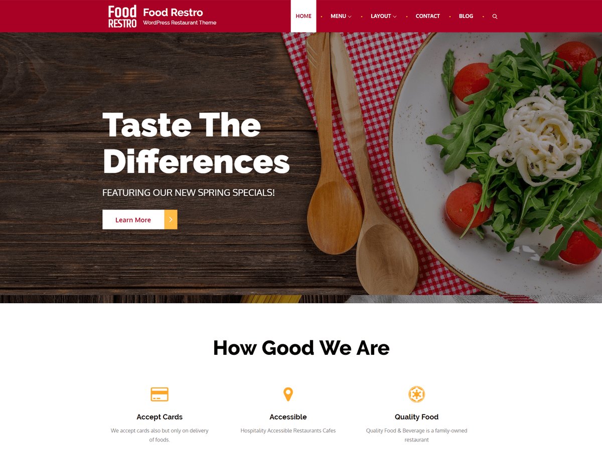 Food Restro theme screenshot