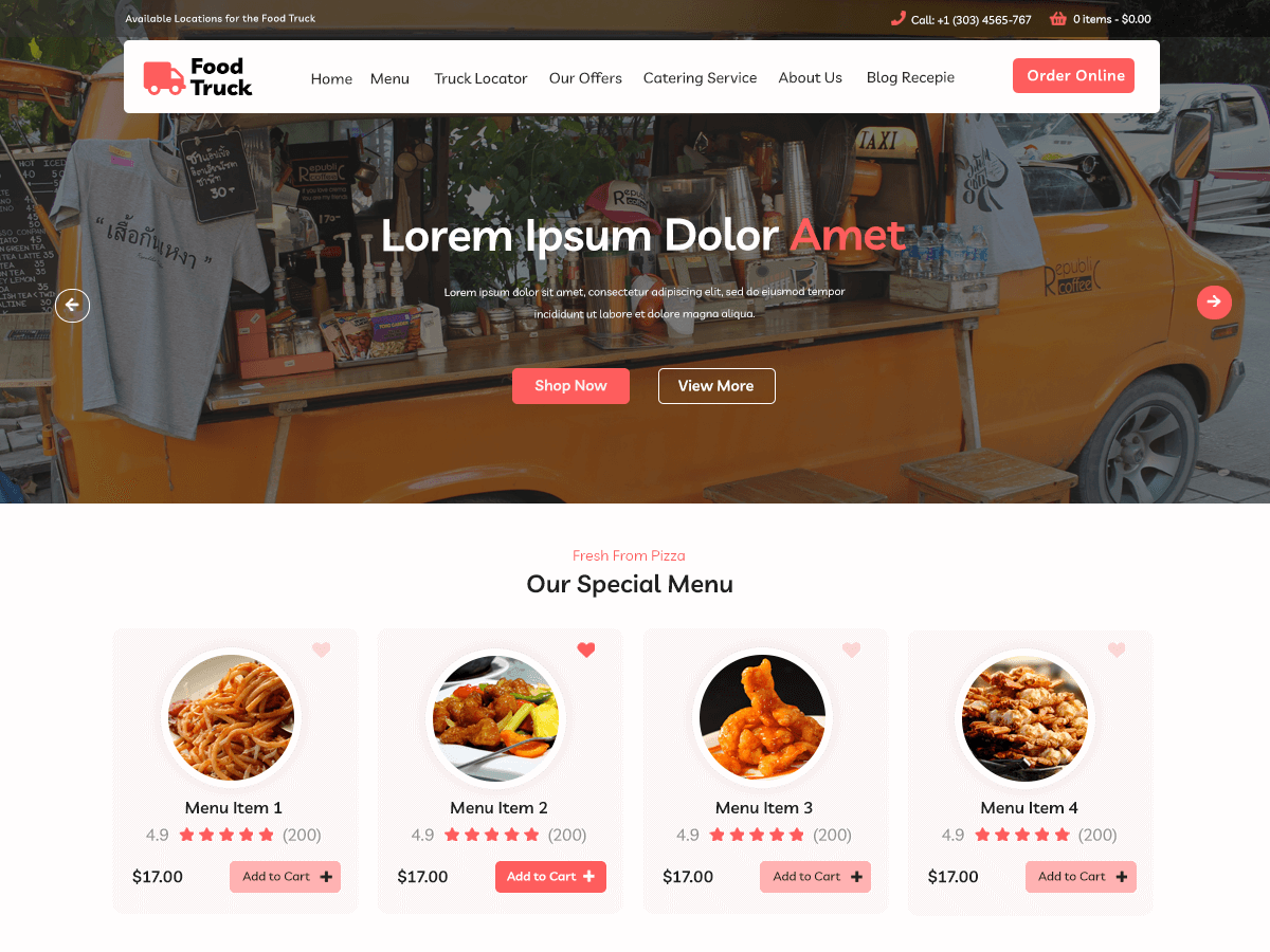 Food Truck Lite theme screenshot