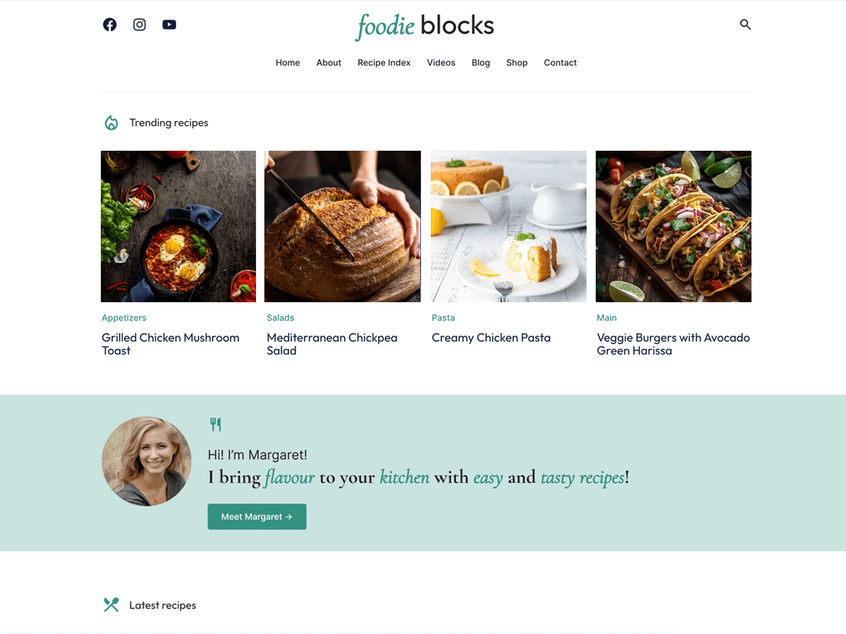 Foodie Blocks theme screenshot
