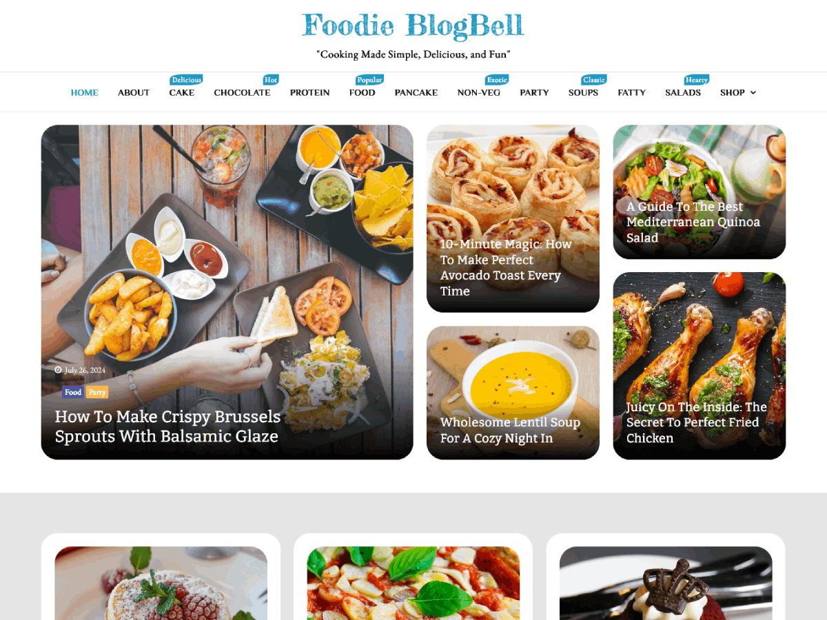 Foodie Blogbell theme screenshot
