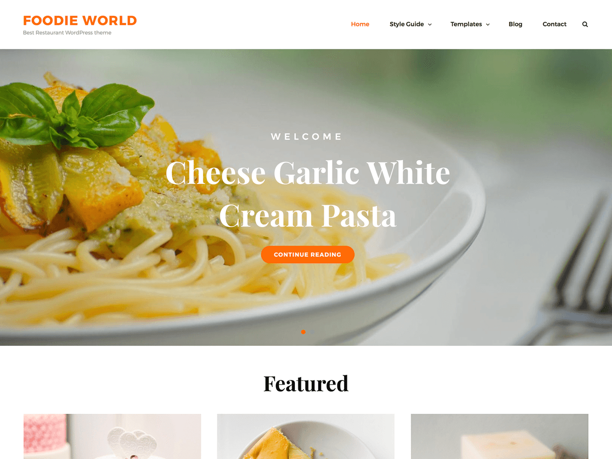 Foodie World theme screenshot