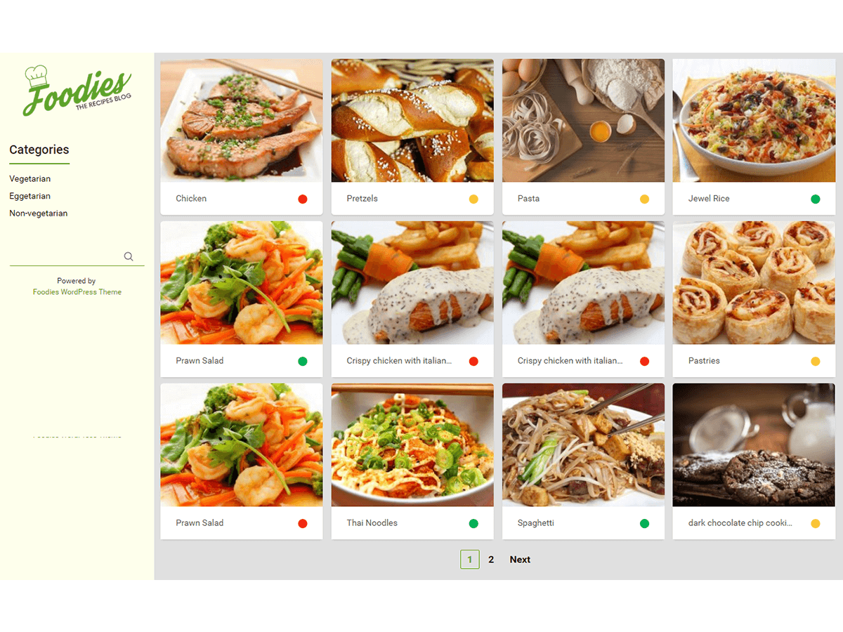 Foodies theme screenshot