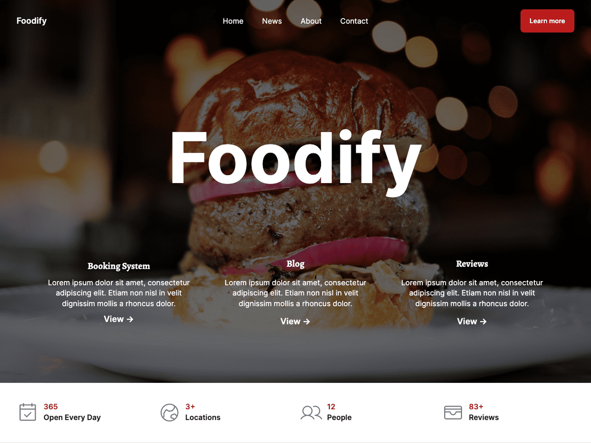 Foodify theme screenshot