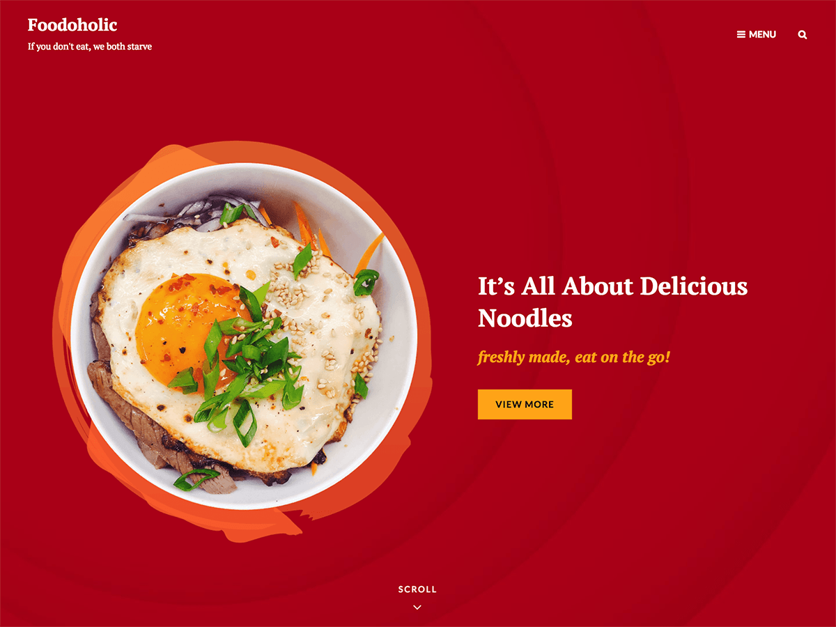 Foodoholic theme screenshot
