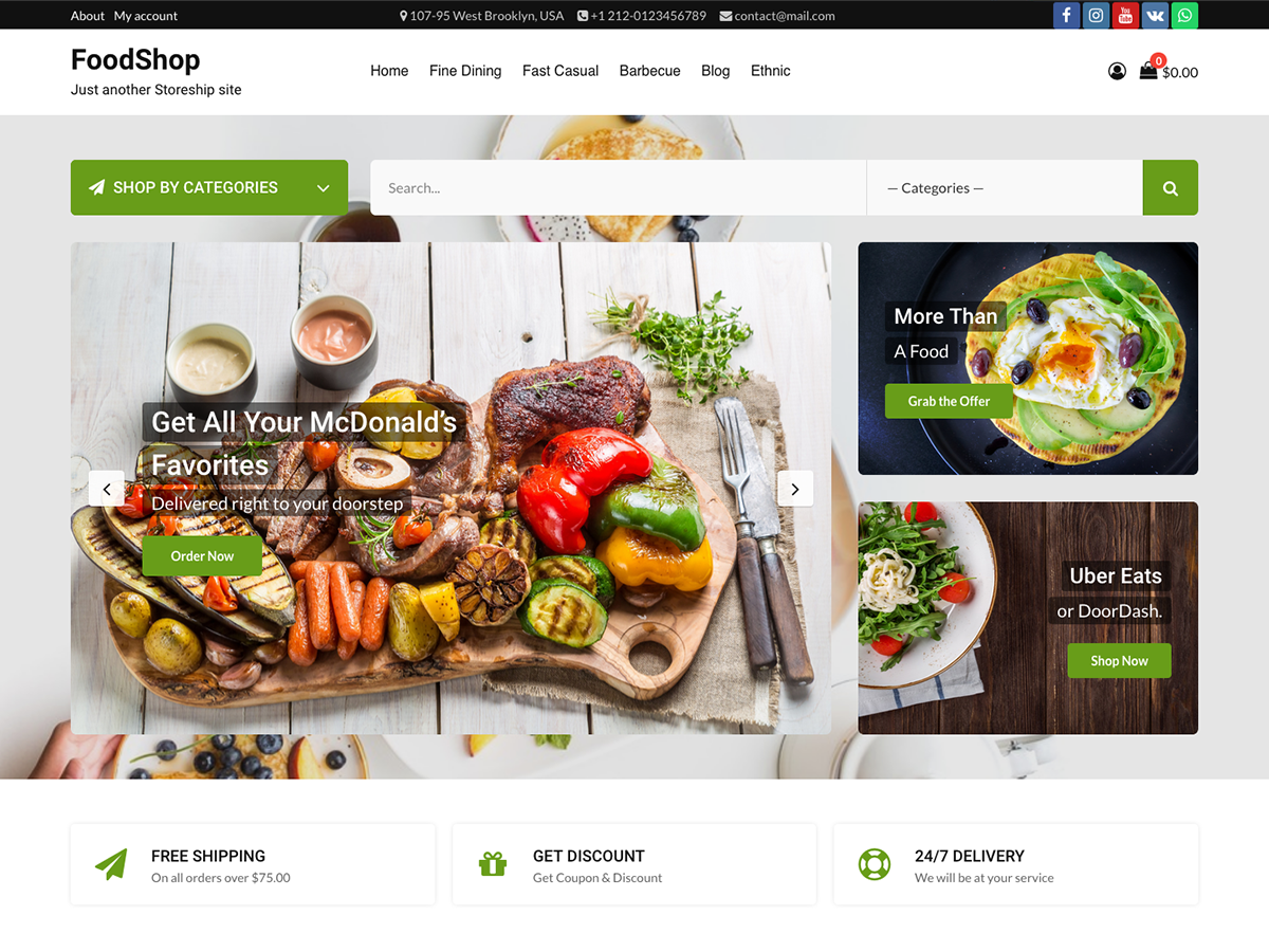 FoodShop theme screenshot