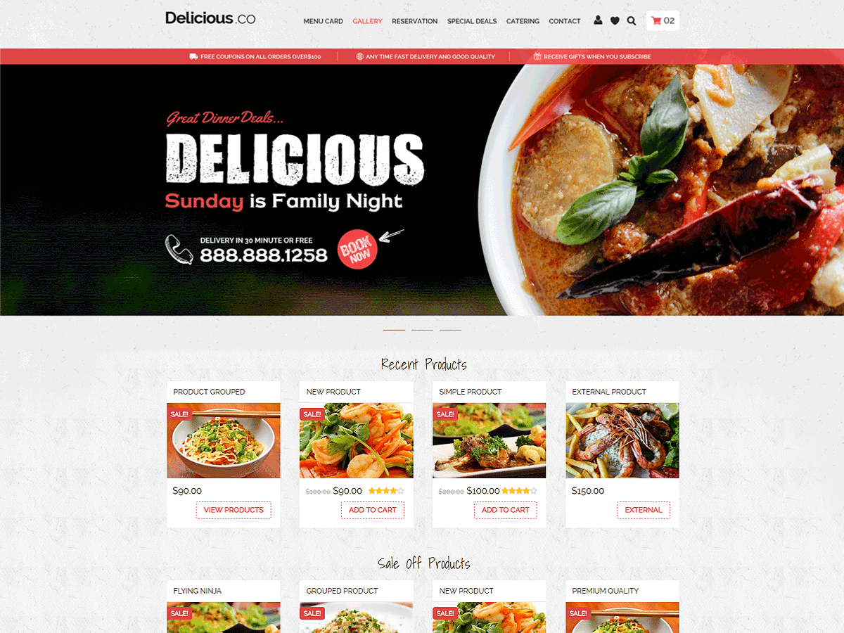 Foody theme screenshot