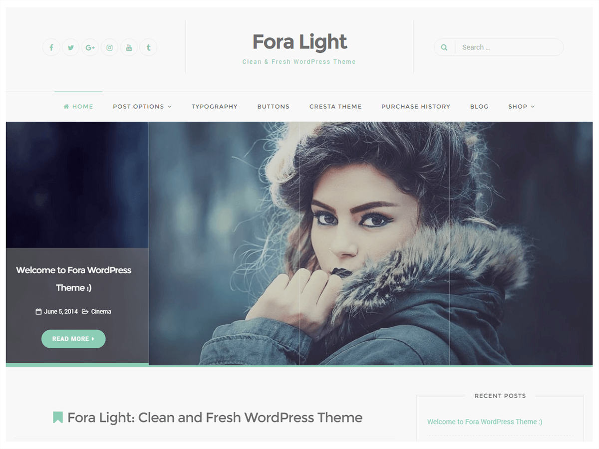 Fora theme screenshot