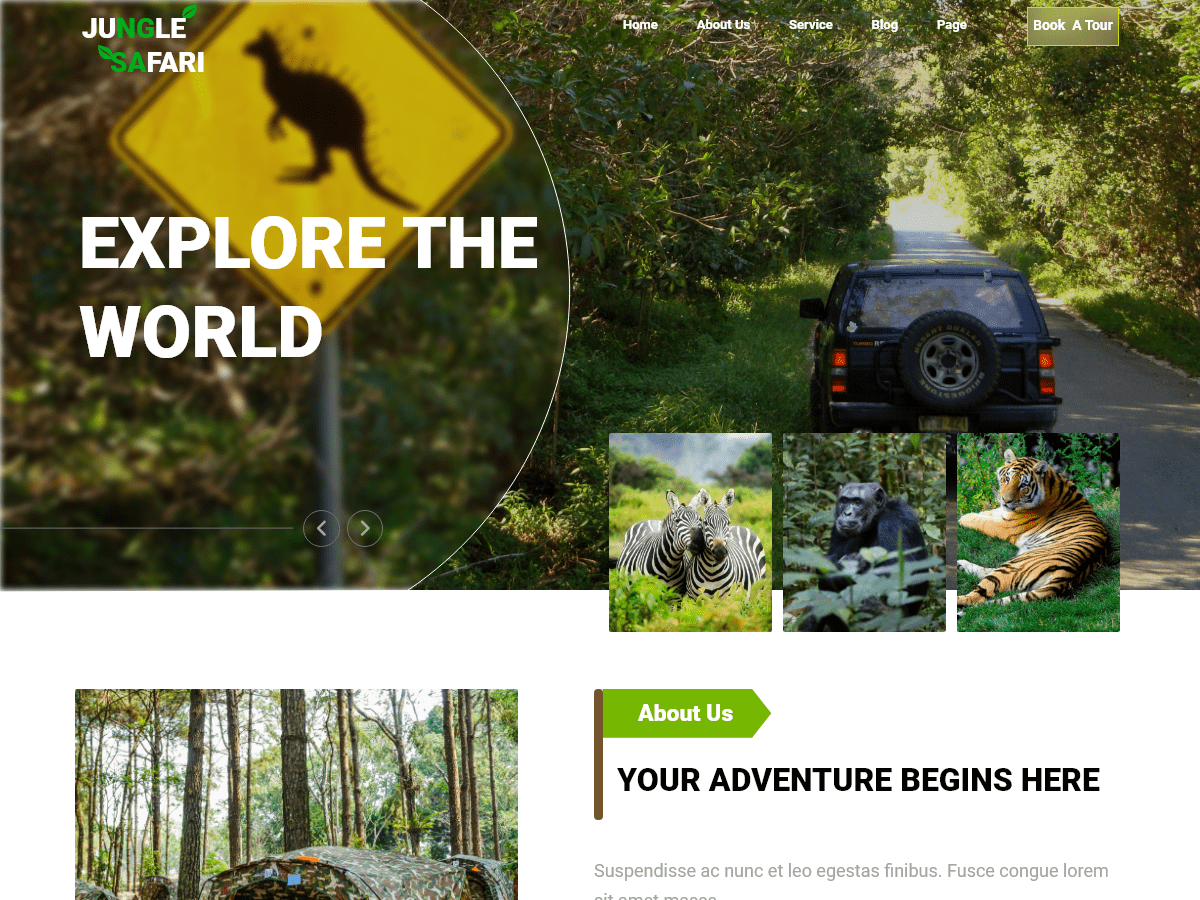 Forest Adventure Tour theme screenshot