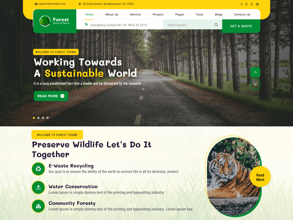 Forest Eco Nature theme screenshot