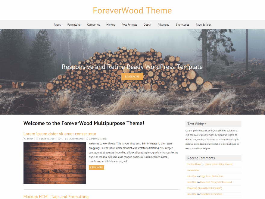 ForeverWood theme screenshot