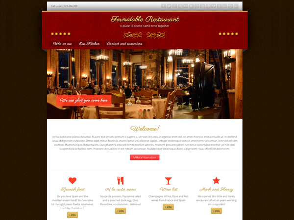 Formidable Restaurant theme screenshot