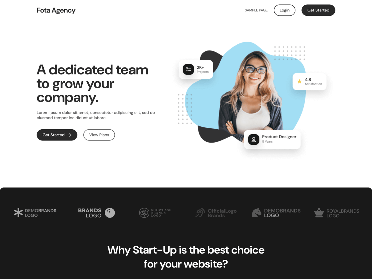 Fota Agency theme screenshot