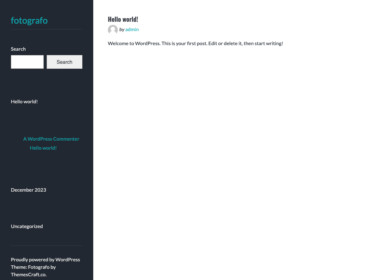 Fotografo theme screenshot