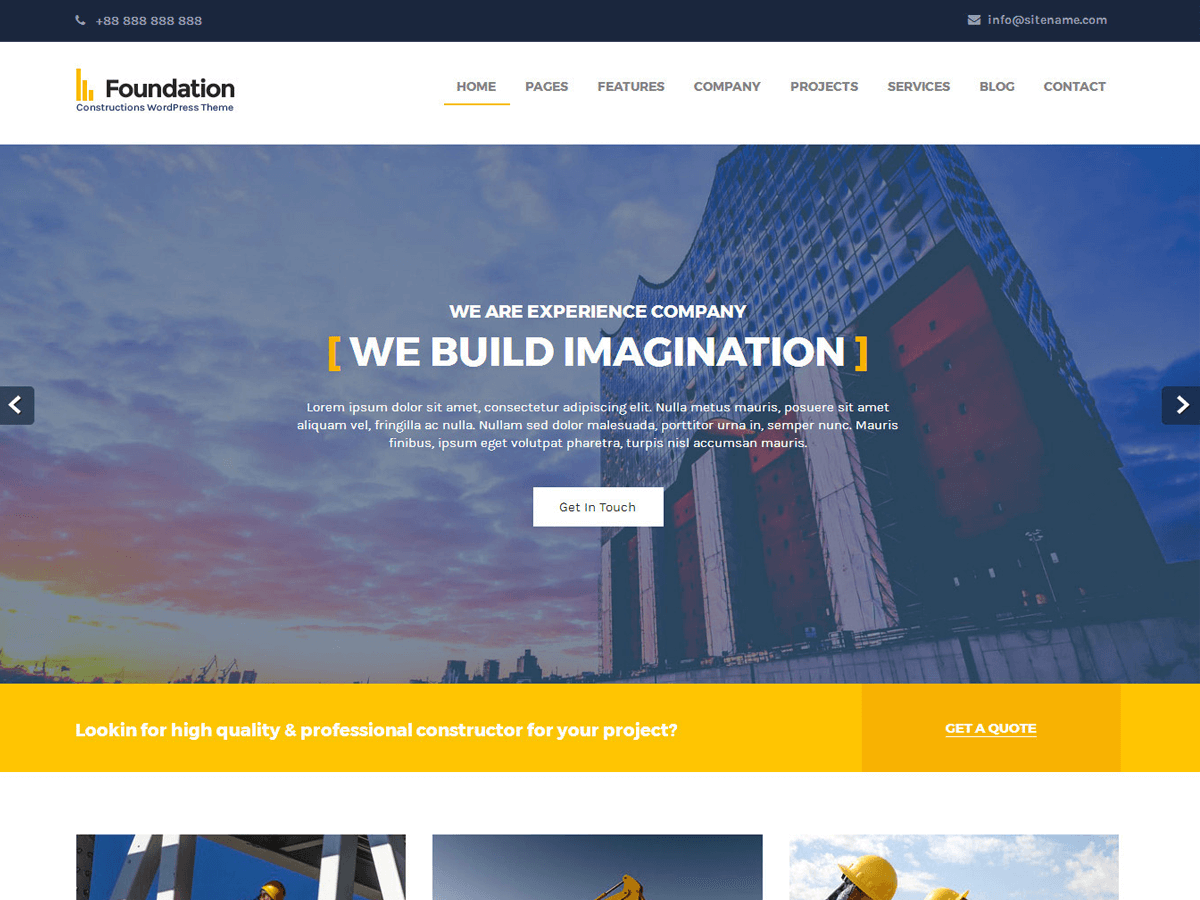 Foundations theme screenshot